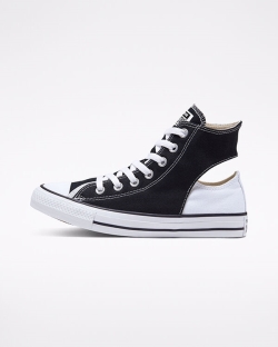 Converse Twisted Upper Chuck Taylor All Star Női Magasszárú Fekete/Fehér | CVAXHLQ-HU